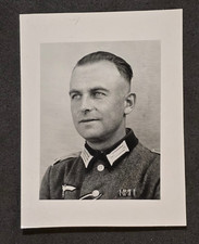 WWII German Wehrmacht Soldier ID Photo Uniform Collar Tab Breast Eagle Medal bar