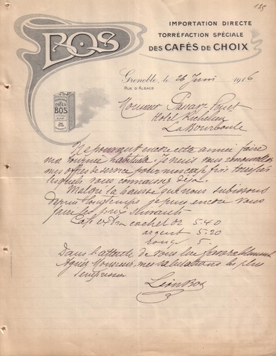 Grenoble lettre cafes - cafes,