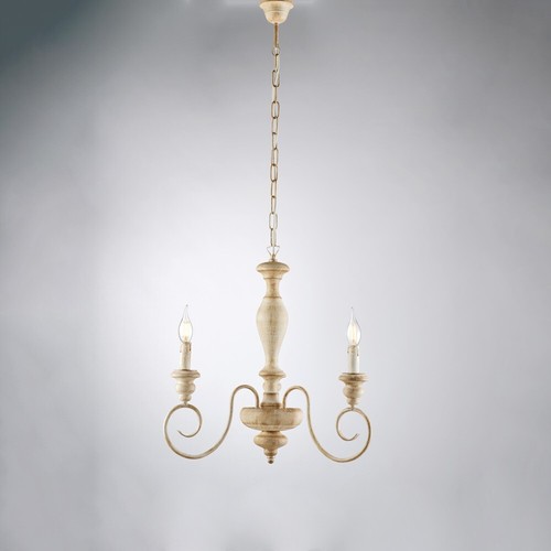 Lustre bois fer forgé - lustre, et