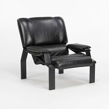 1964 Joe Colombo for Bieffeplast LEM Black Leather Lounge Chair 2x Available