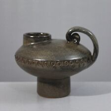 Michel & Denise Pointu Arts Ceram Grand Feu Original Hand Candle Holder Sandstone 1950s