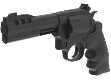 Revolver .357 Magnum réaliste en caoutchouc destiné à l'entrainement - Noire