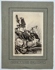 Buveur GRAVURE Eau Forte