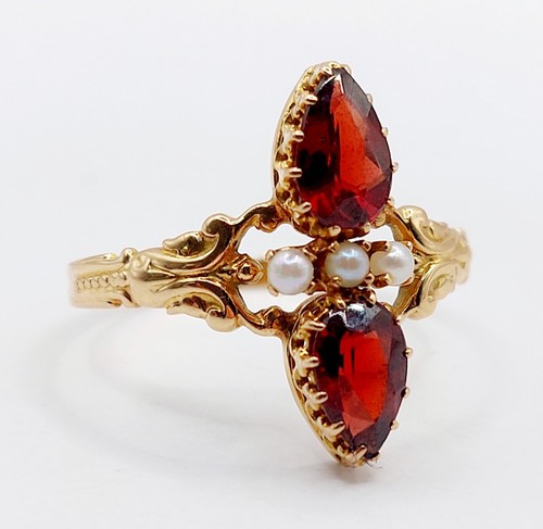 Bague marquise antique - , rose