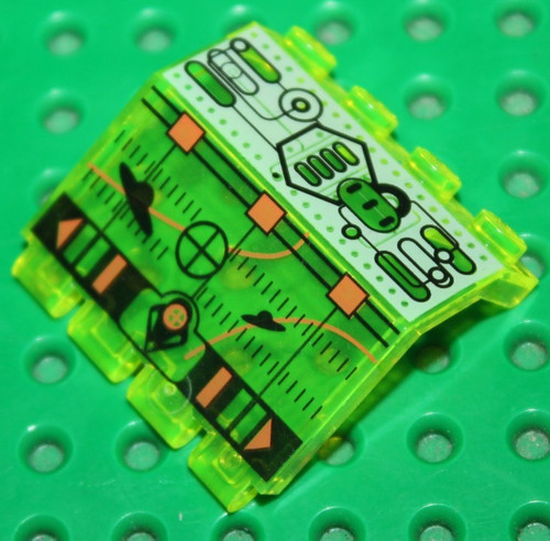 Lego trans neon green - green, hinge