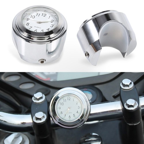 Montre guidon moto blanche - guidon,