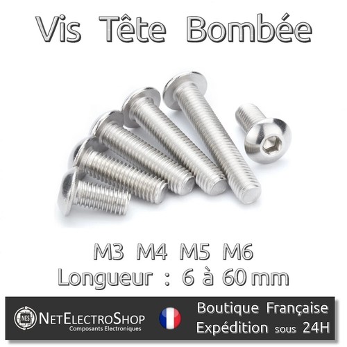 Vis tête bombée - vis, bhc,inox
