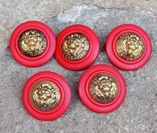 5 Anciens Boutons de La Marque Coco Chanel Tête de Lyon Couturier Vintage