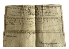 RELIGIOUS PAPER 1812 PAPAL BULL/PONTIFICAL ATTESTATION/CERTIFICATE RELIC