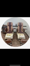 Two salon pedicure chairs, used but both work. Only thing wrong is leather peel