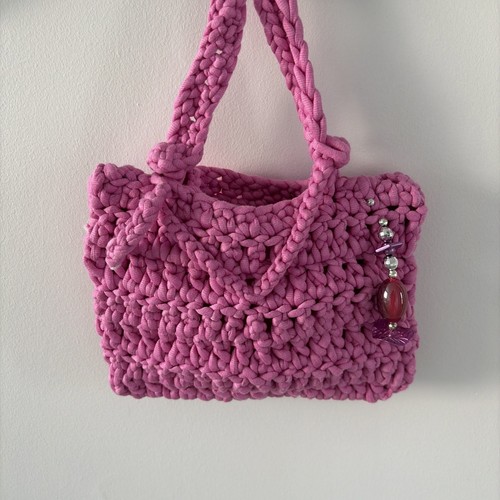 Sac main crochet fait - sac,