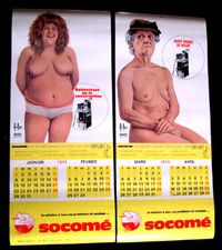 ASLAN - FRANQUIN - SOUDI RARE CALENDRIER ANTI PIN-UP SOCOME 1973 - SUPERBE ÉTAT