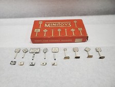 MiniToys M-92 Brand Model Railroad Street and Highway Markers Metal With Box