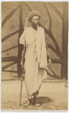 Nubian Warrior. Acclimatization Garden. human zoo. Paris. Circa 1880-90.