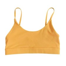 NWOT Wilo The Label Ribbed Yellow Bra Size M