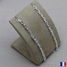Grande Chaîne Argent 925 mailles Forçat, maillons 4 mm, taille 70 centimètres.