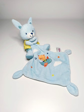 Doudou Peluche Lapin Bleu