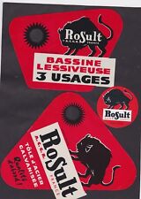 3 Old Labels France BN24566 Rosult Bison Laundry Basin 