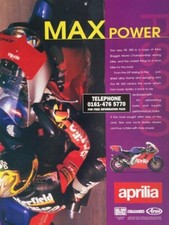 APRILIA RS 250 ORIGINAL 1995 COLOUR ADVERTISEMENT 27cm x 20cm