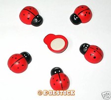 6 GROSSES COCCINELLES EN BOIS