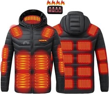 Veste chauffante doudoune manteau usb ski lavable chauffage hiver froid chaud 3