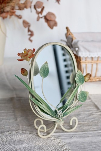 Miroir ancien sur pied - , en