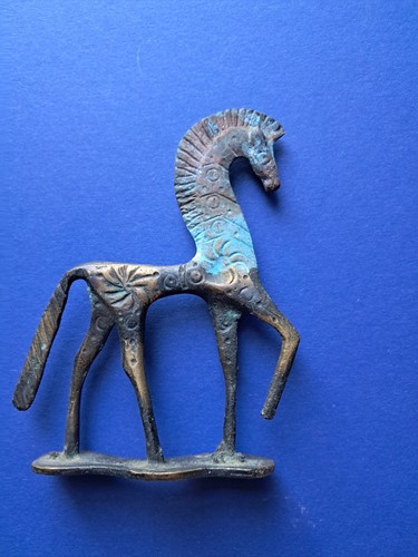 Cheval grec bronze vintage - en,