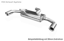 Duplex Sport Échappement VW Golf 6 GTI 1x100mm Incliné Avec Abs.