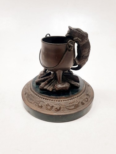 Sculpture chat chaudron - chat,