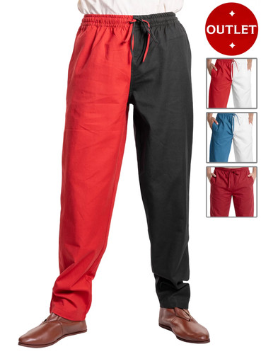 Pantalon médiéval parti - médiéval, mi