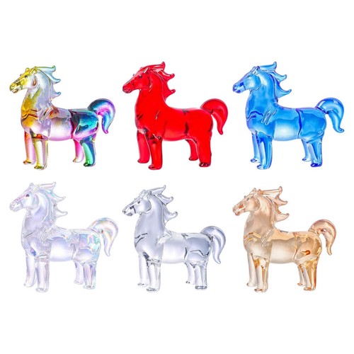 Figurine cheval verre - figurine, en