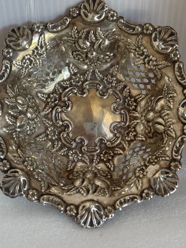 Plat noix argent massif - a,