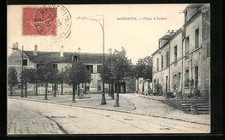 Old postcard Bonneuil, Place d ́Armes 1907 