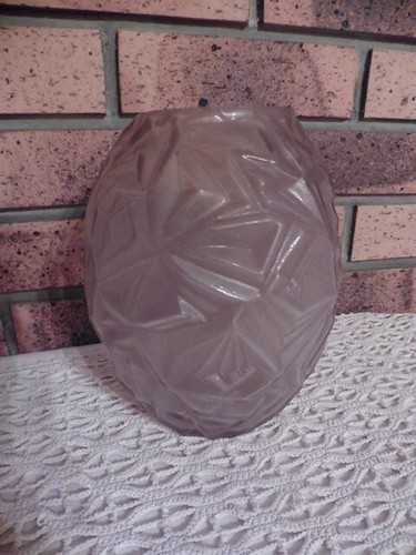 Ancien vase verre moulé - ancien,