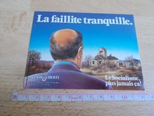 Political sticker -CLUB FUTUR ET LIBERTÉ-MITTERRAND-LA BANKRUPTITE TRANQUILLE