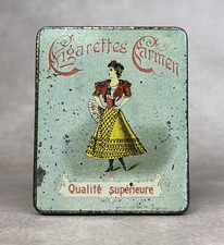 Ancienne boite cigarettes GERBER ZURICH CARMEN - Tobacco Cigarettes Tin (#CIG10)