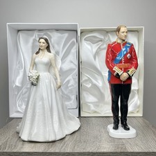 Royal Doulton WEDDING DAY Figurines Catherine HN 5559 Prince William HN 5573 NEW