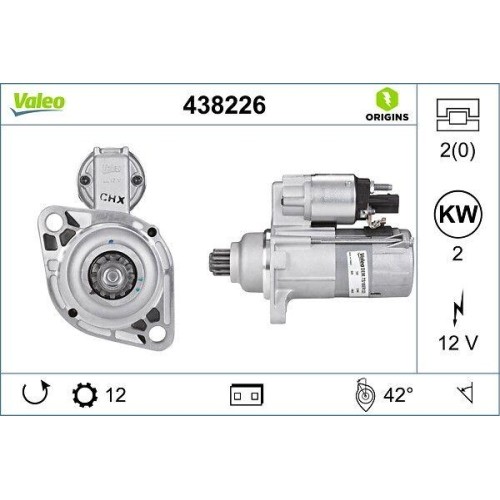 Démarreur valeo 438226 - 438226,