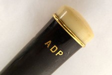 Dandy Tuxedo Evening Cane Blackened Wood Solid Gold 18K Eagle Head ADP 19th Century