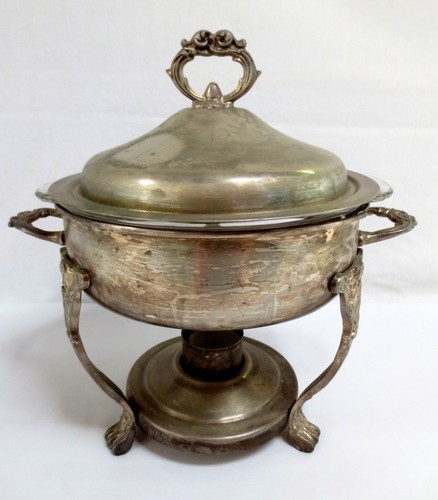 Legged vintage silverplate - vintage,