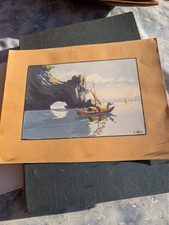 voiliers d'Indochine et aquarelle de la même période 1943