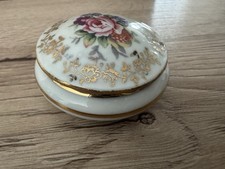 antique limoges porcelain pillbox. Signed Robert Haviland