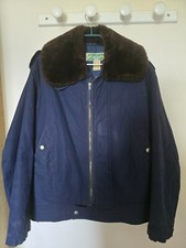 Blouson aviateur tissu bleu