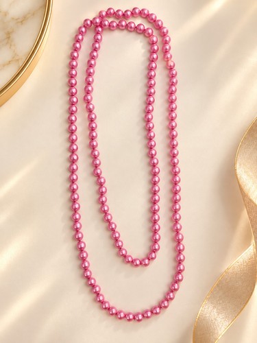 Collier sautoir perles rondes