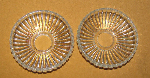 Lot bobèches en - en, cristal