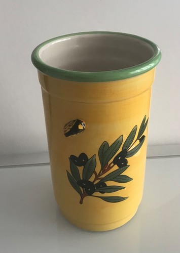 Vase ceramique jaune et - ceramique, ,