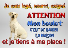 plaque attention au chien