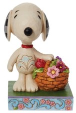 Peanuts Jim Rive Snoopy Panier De Tulipes Figurine #6011946