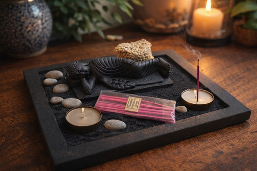 Jardin zen avec bouddha - jardin,