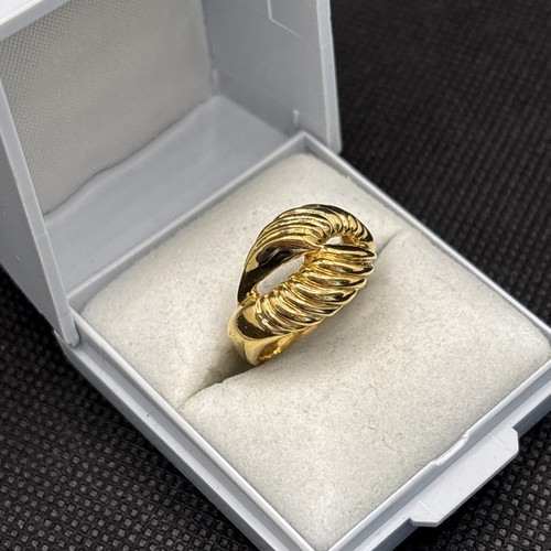 Ancienne bague plaque or - en,